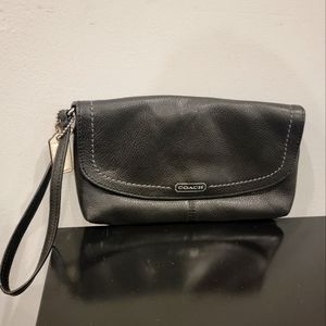 COACH Pebble Leather Large Clutch Wristlet